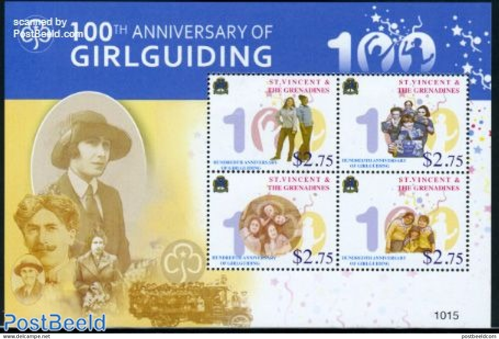 Saint Vincent 2010 100th Anniv. Of Girlguiding 4v M/s, Mint NH - St.Vincent (1979-...)