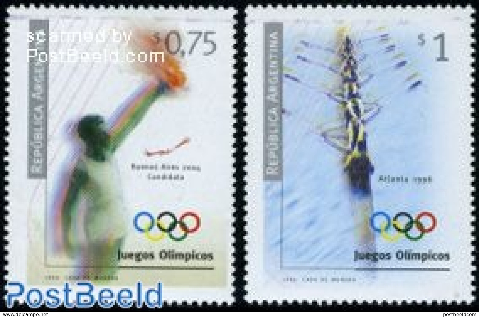 Argentina 1996 Olympic Games 2v, Mint NH, Sport - Kayaks & Rowing - Olympic Games - Unused Stamps