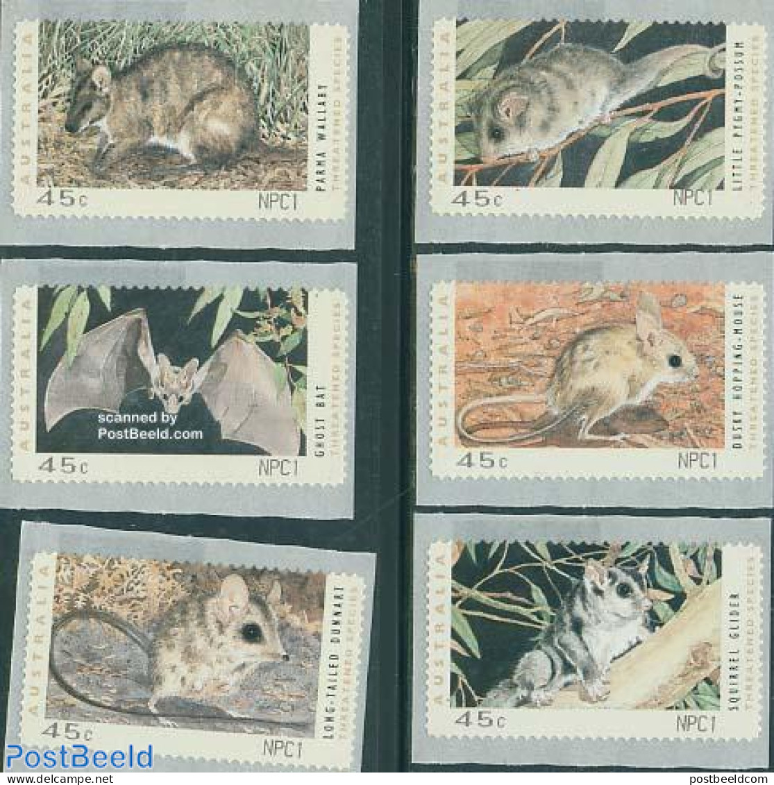 Australia 1993 Animals 6v S-a, Mint NH, Nature - Animals (others & Mixed) - Bats - Unused Stamps