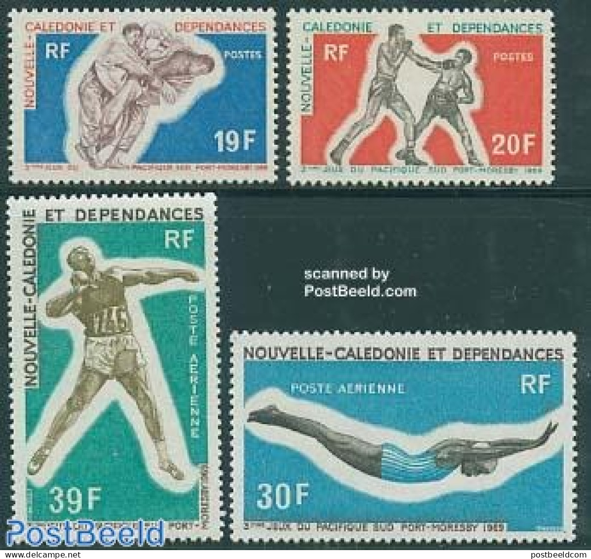 New Caledonia 1969 South Pacific Games 4v, Mint NH, Sport - Athletics - Boxing - Judo - Sport (other And Mixed) - Swim.. - Ongebruikt
