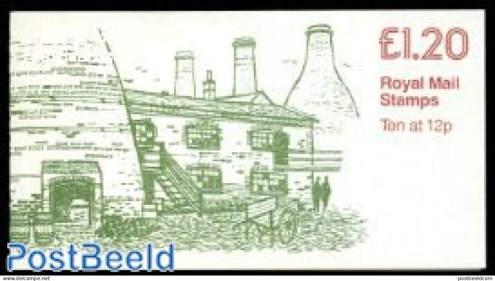 Great Britain 1980 Definitives Booklet, Bottle Kilns, Selvedge Left, Mint NH, Stamp Booklets - Neufs