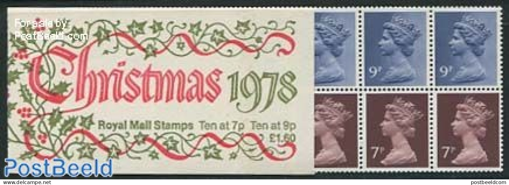 Great Britain 1978 Christmas Booklet, Mint NH, Religion - Christmas - Stamp Booklets - Unused Stamps