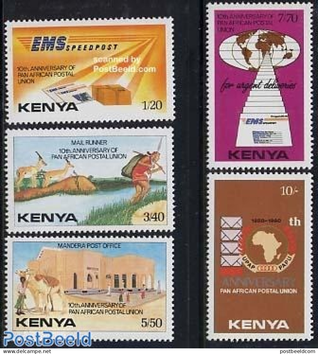 Kenia 1990 Postal Union 5v, Mint NH, Post - Poste