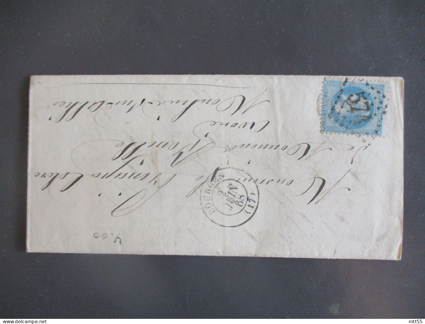 BOURGES 574  G C GROS CHIFFRE 1520 LETTRE  TIMBRE EMPIRE - 1849-1876: Classic Period