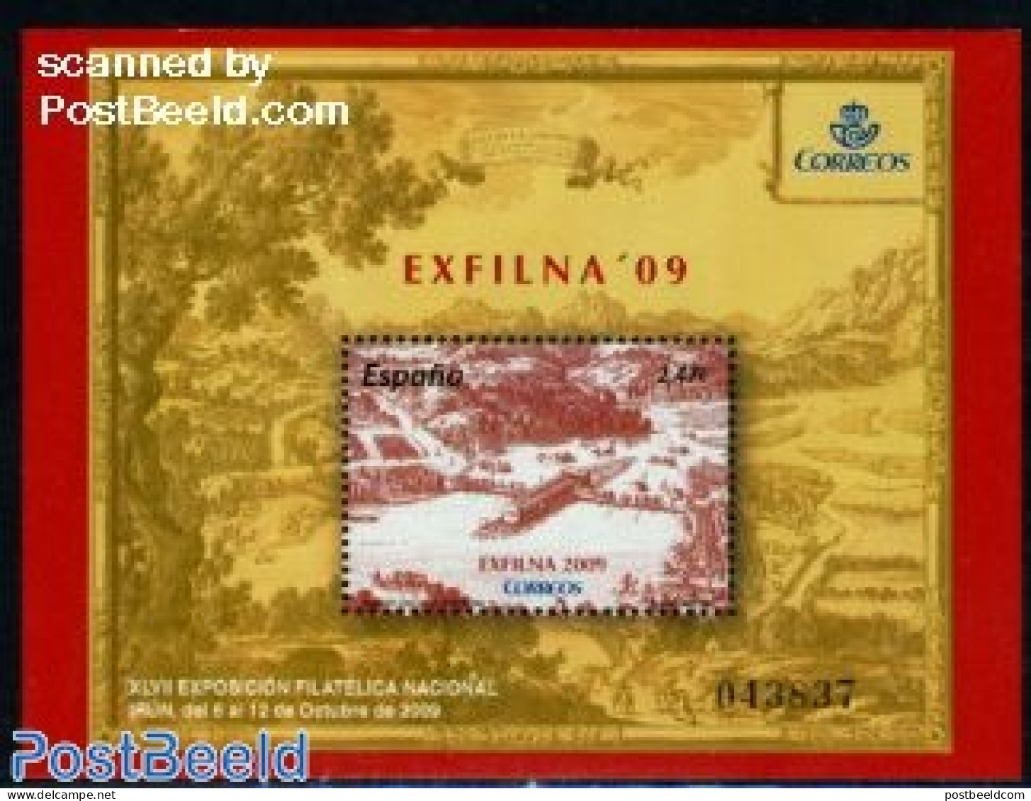 Spain 2009 Exfila 2009 S/s, Mint NH, Transport - Ships And Boats - Art - Bridges And Tunnels - Unused Stamps