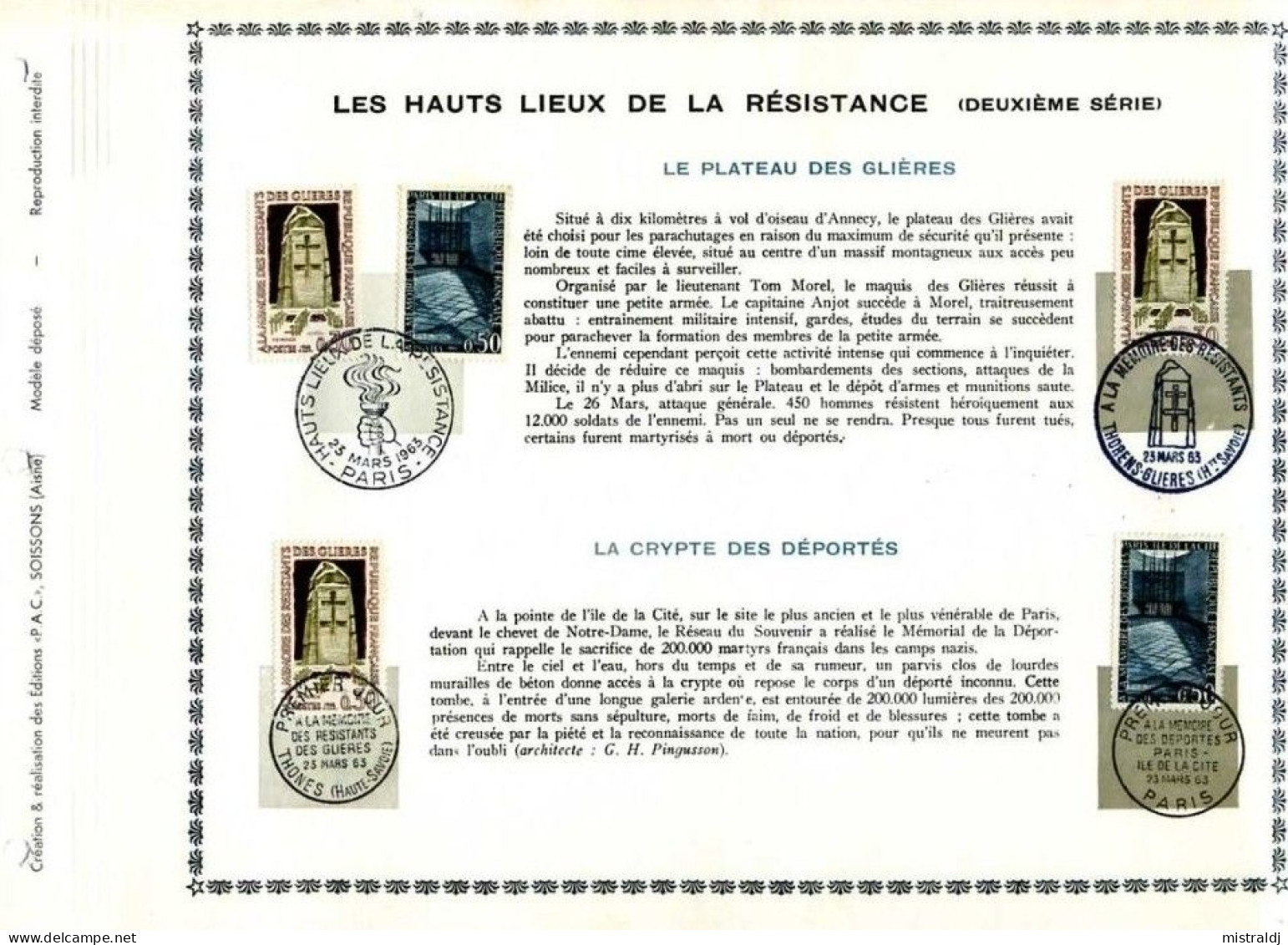 Exceptionnel, totalité des feuillets PAC produits de 1962 à 1976 dont variantes, 493 feuillets, 6 classeurs, 78 scans