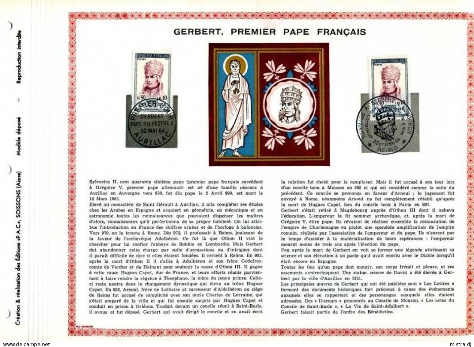 Exceptionnel, totalité des feuillets PAC produits de 1962 à 1976 dont variantes, 493 feuillets, 6 classeurs, 78 scans