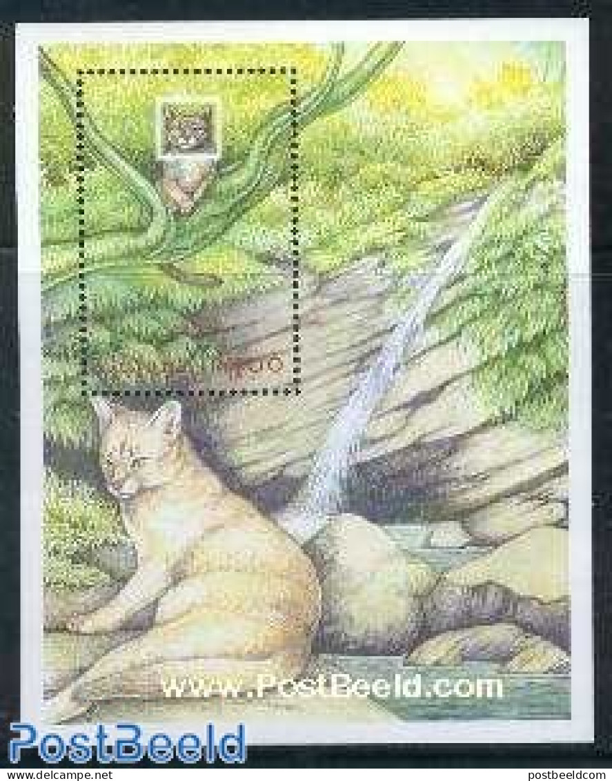 Guyana 2001 Cats S/s (Abessinian), Mint NH, Nature - Cats - Guyane (1966-...)