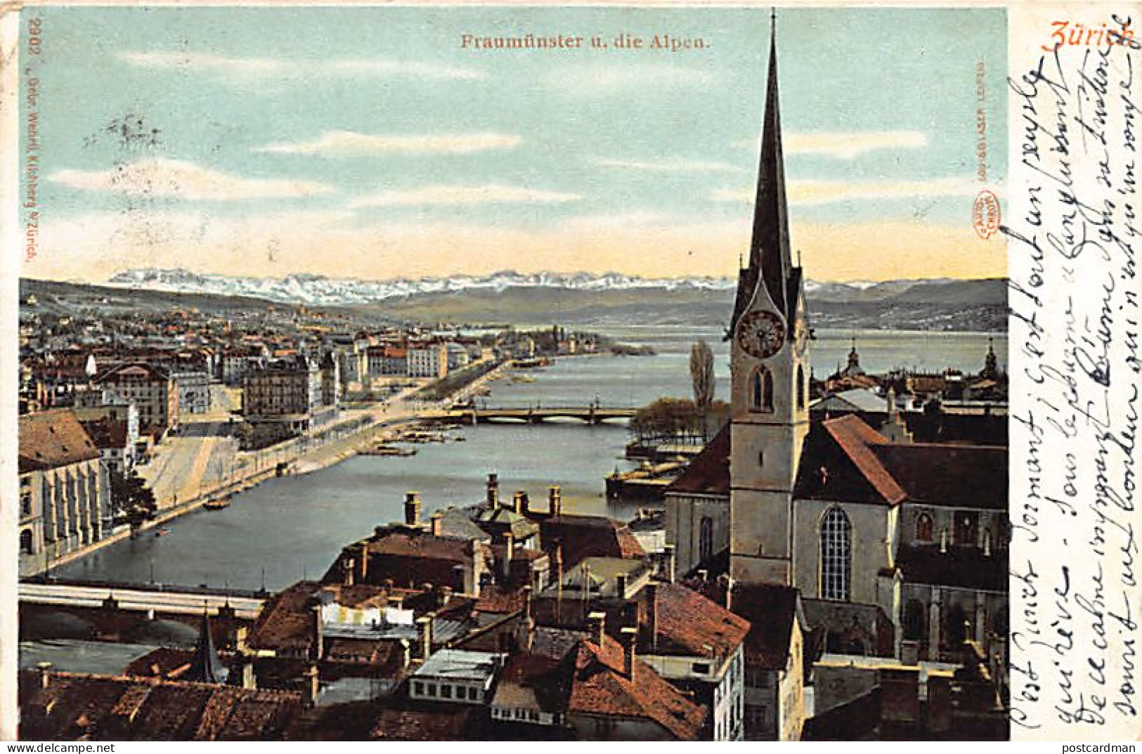 ZÜRICH - Fraumünster U. Die Alpen - Verlag Wehrli 2902 - Zürich