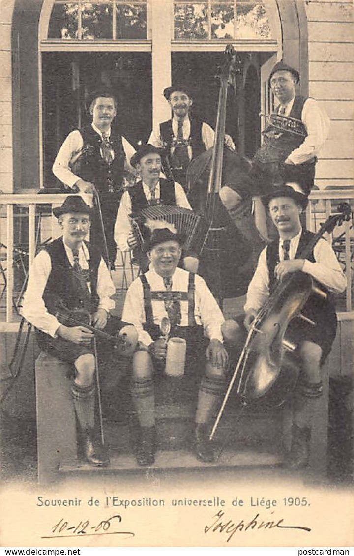 Belgique - Exposition Universelle De Liège 1905 - Orchestre Bavarois - Accordéon - Contrebasse - Violon - Violoncelle  - - Liege