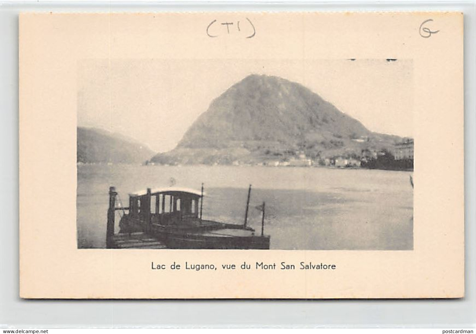Svizzera - Lac De Lugano (TI) Veduta Del Monte San Salvadore - Ed. Cartolina Pubblicitaria Di Juglans Régine - Collezion - Luganersee