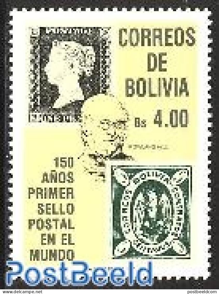 Bolivia 1990 150 Years Stamps 1v, Mint NH, Stamps On Stamps - Briefmarken Auf Briefmarken