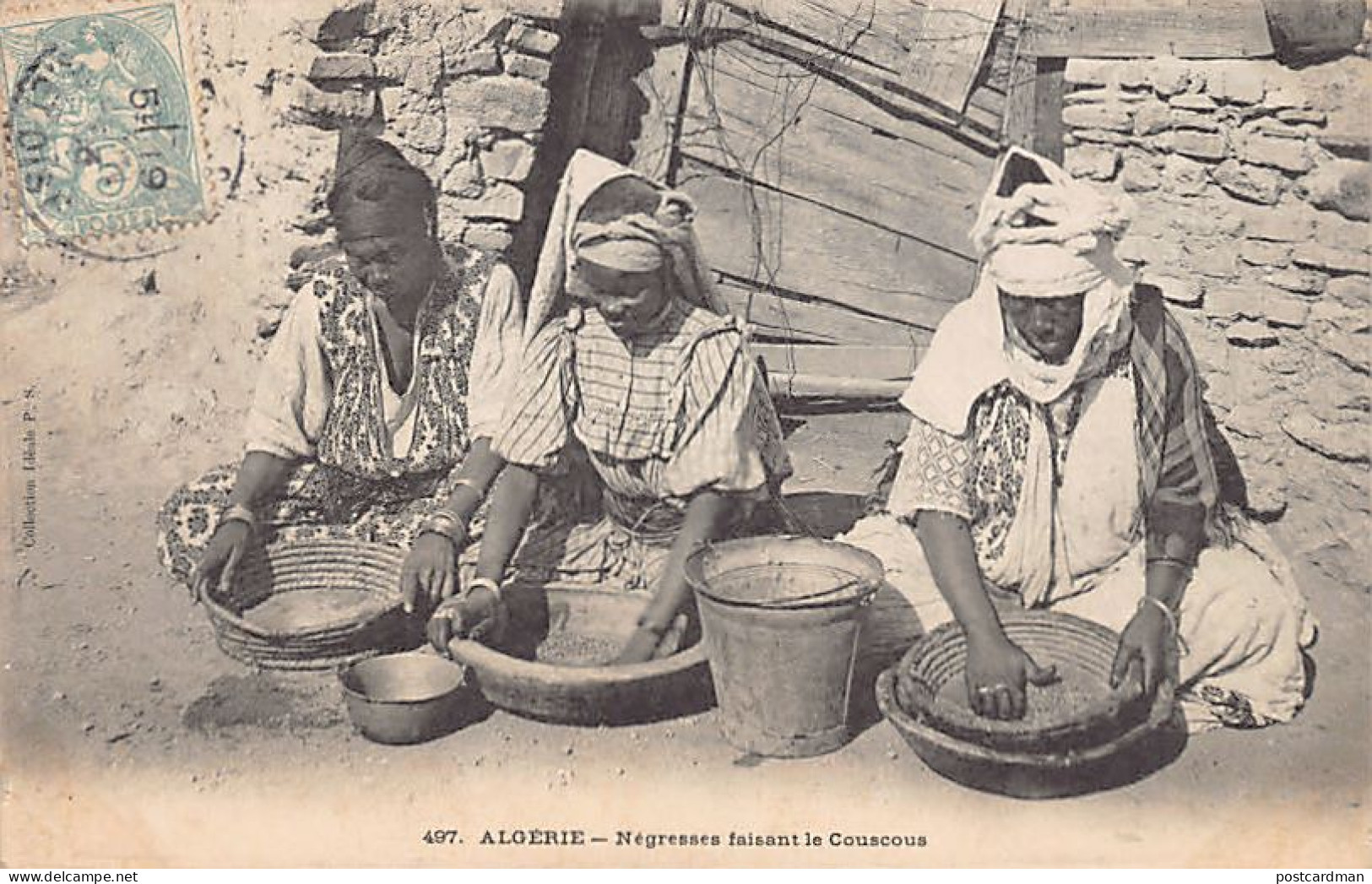 Algérie - Femmes Sub-sahariennes Faisant Le Couscous - Ed. Collection Idéale P.S. 497 - Women