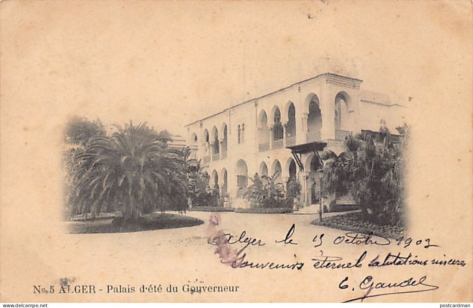 ALGER - Palais D'Eté Du Gouverneur - Ed. VOLLENWEIDER 5 - Algiers