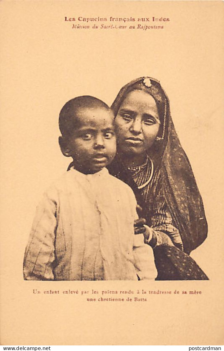 India - BATTA (Haryana) - A Child Kidnapped By The Pagans And Returned To The Tenderness Of His Christian Mother - Publ. - Indien