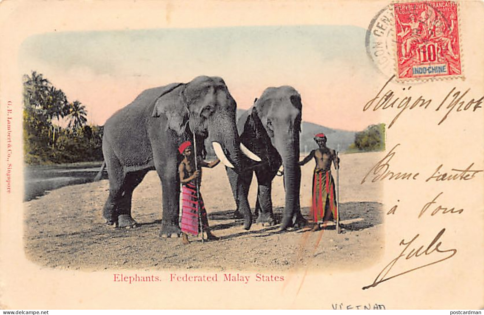 Malaysia - Federated Malay States - Elephants - Publ. G. R. Lambert & Co.  - Malaysia