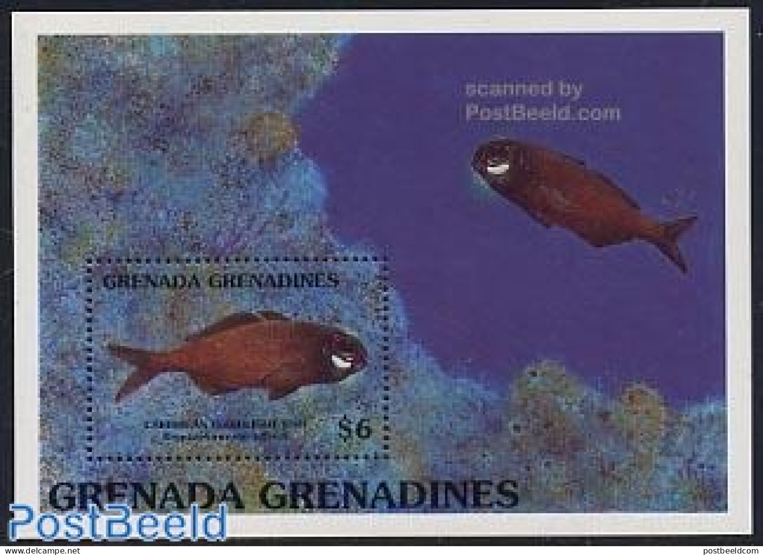 Grenada Grenadines 1991 Fish S/s, Mint NH, Nature - Fish - Vissen