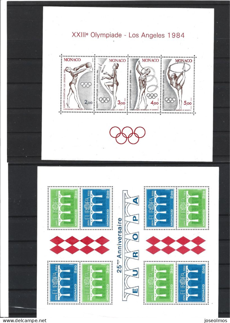 TIMBRES MONACO ANNEE 1984 NEUF** MNH LUXE +1 PA +1 BLOC +4 PREO - Années Complètes