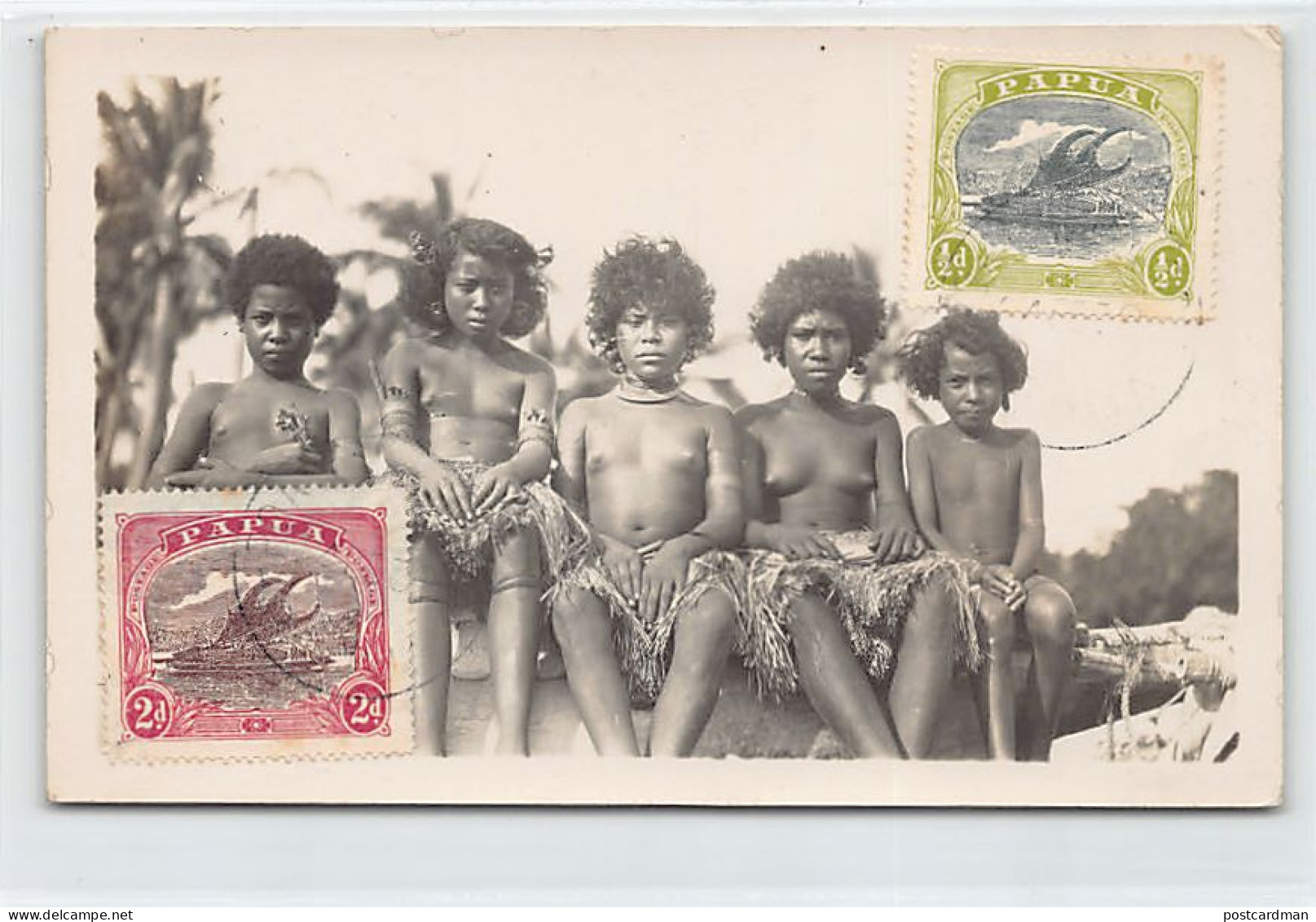 Papua New Guinea - ETHNIC NUDE - Native Girls - REAL PHOTO - Publ. Unknown (Koda - Papouasie-Nouvelle-Guinée