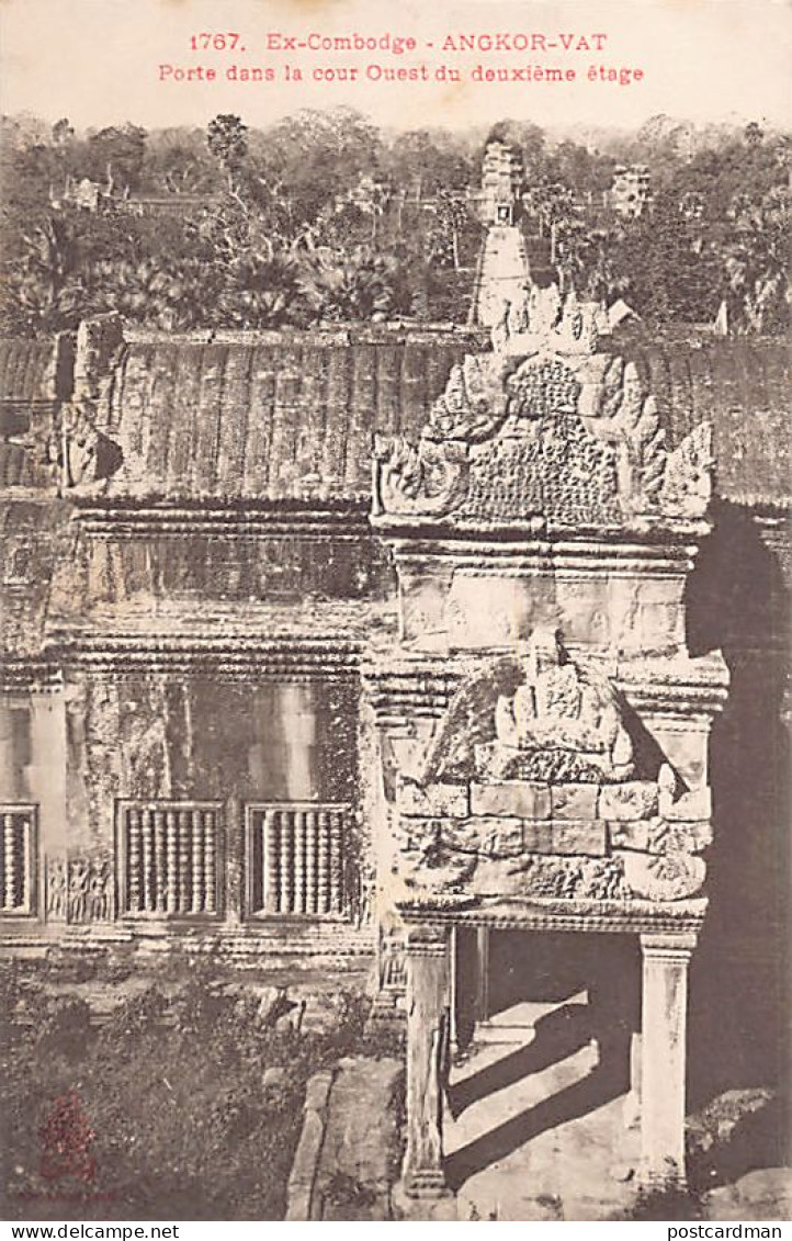 Cambodge - ANGKOR VAT - Porte Dans La Cour Ouest - Ed. P C Paris 1767 - Cambodia