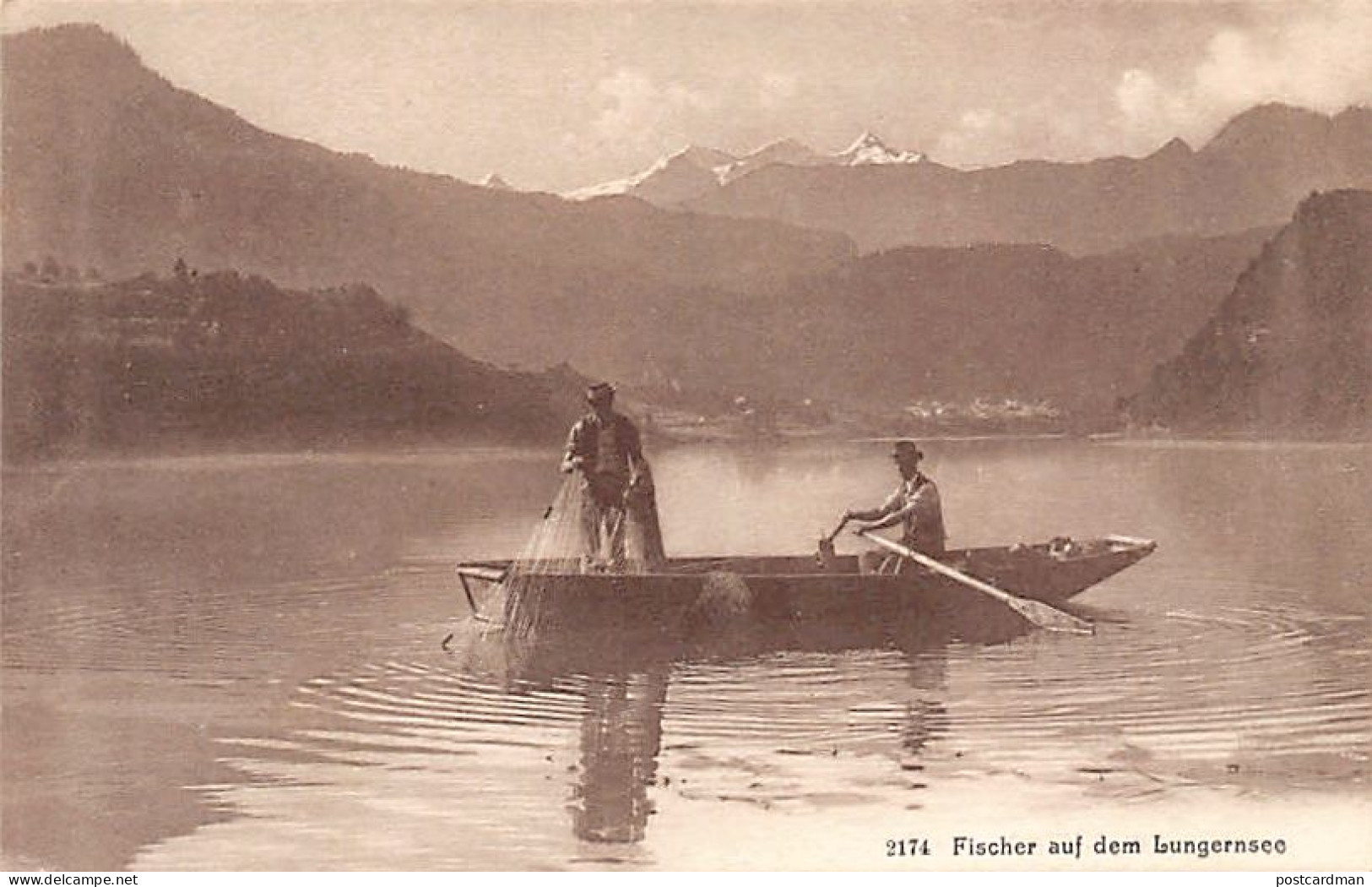 Lungernsee (OW) Fischer - Verlag Fr. Wagner 2174 - Lungern