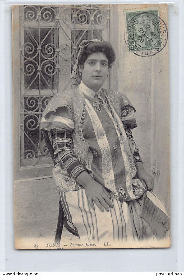 JUDAICA - Tunisie - TUNIS - Femme Juive - Ed. LL Levy & Fils 87 - Judaisme