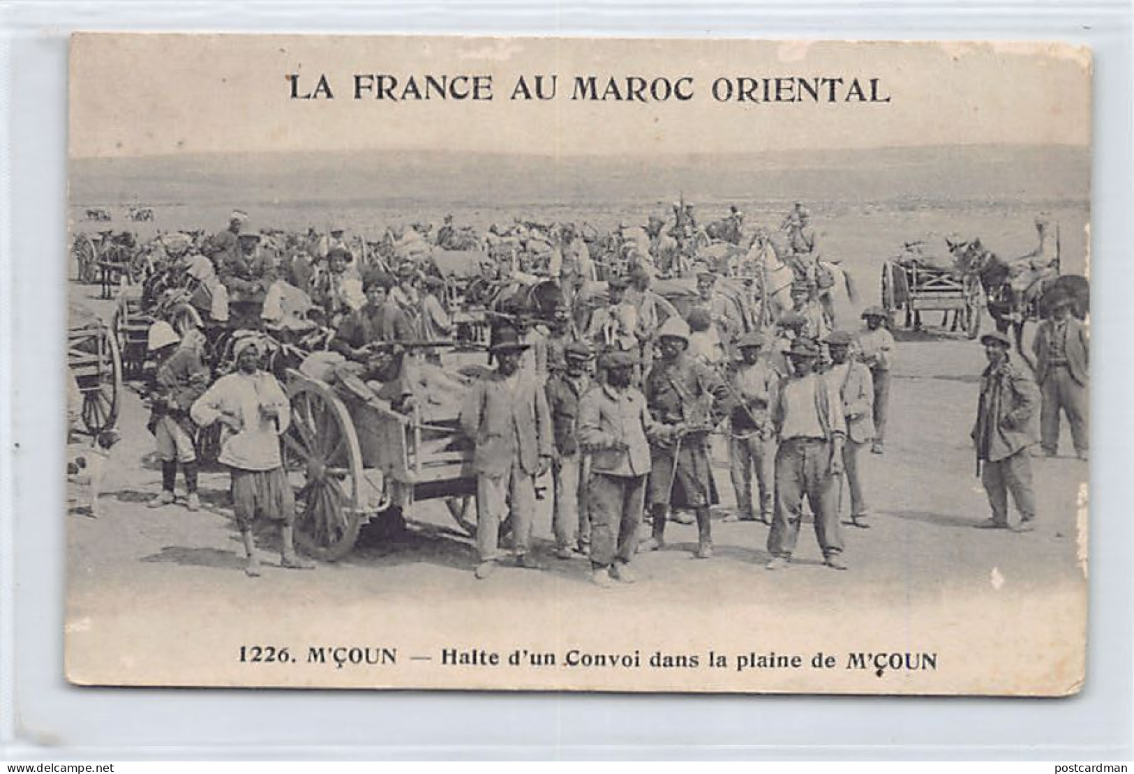 La France Au Maroc Oriental - M'ÇOUN - Halte D'un Convoi Dans La Plaine - Ed. Boumendil 407 - Other & Unclassified