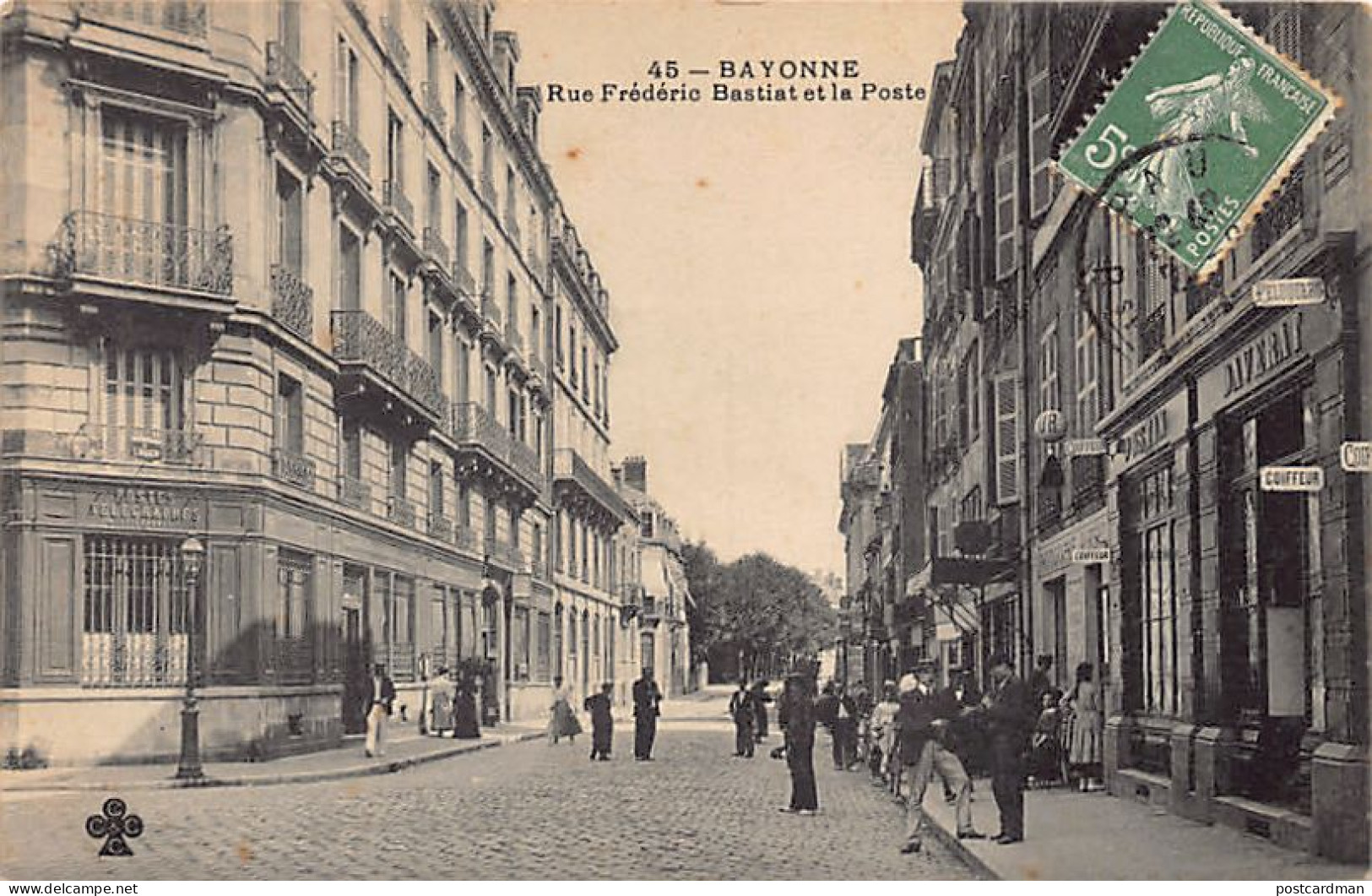 BAYONNE (64) Rue Frédéric Bastiat Et La Poste - Ed. CCCC 45 - Bayonne