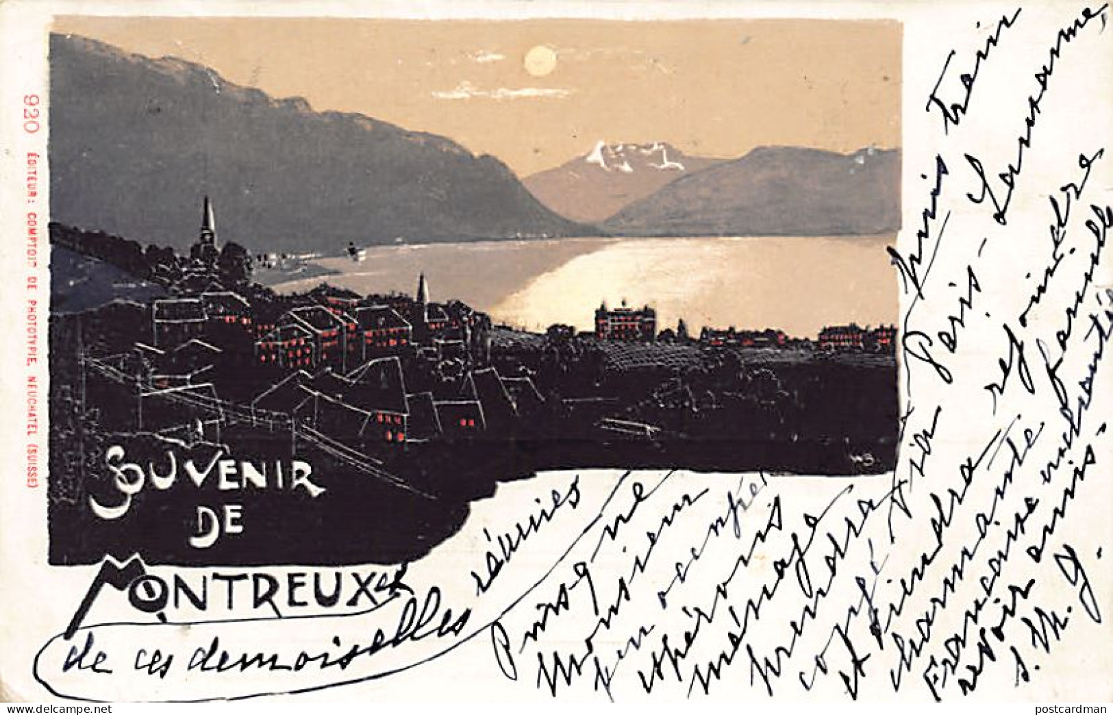 Souvenir De Montreux (VD) La Nuit - Ed. C.P.N. 920 - Montreux