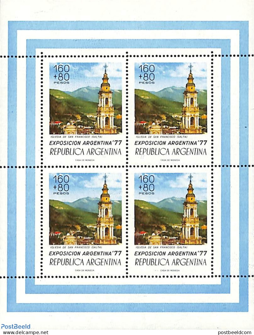 Argentina 1977 Argentina 77 Exp. M/s, Mint NH, Religion - Sport - Churches, Temples, Mosques, Synagogues - Football - Neufs