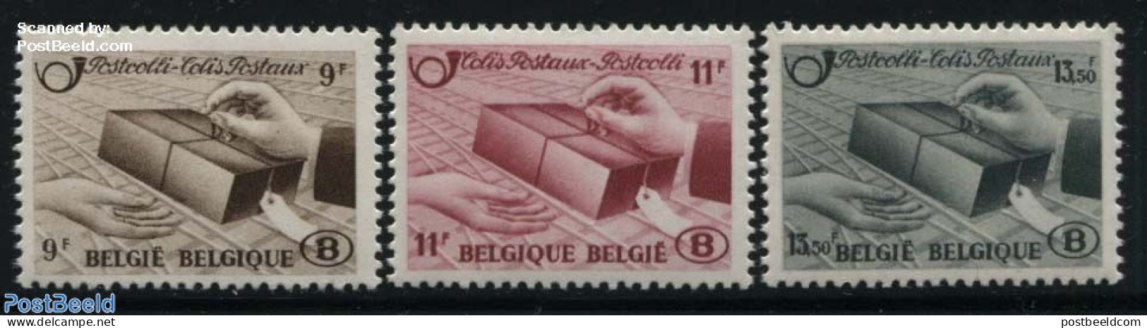 Belgium 1948 Parcel Stamps 3v, Mint NH, Transport - Railways - Ungebraucht