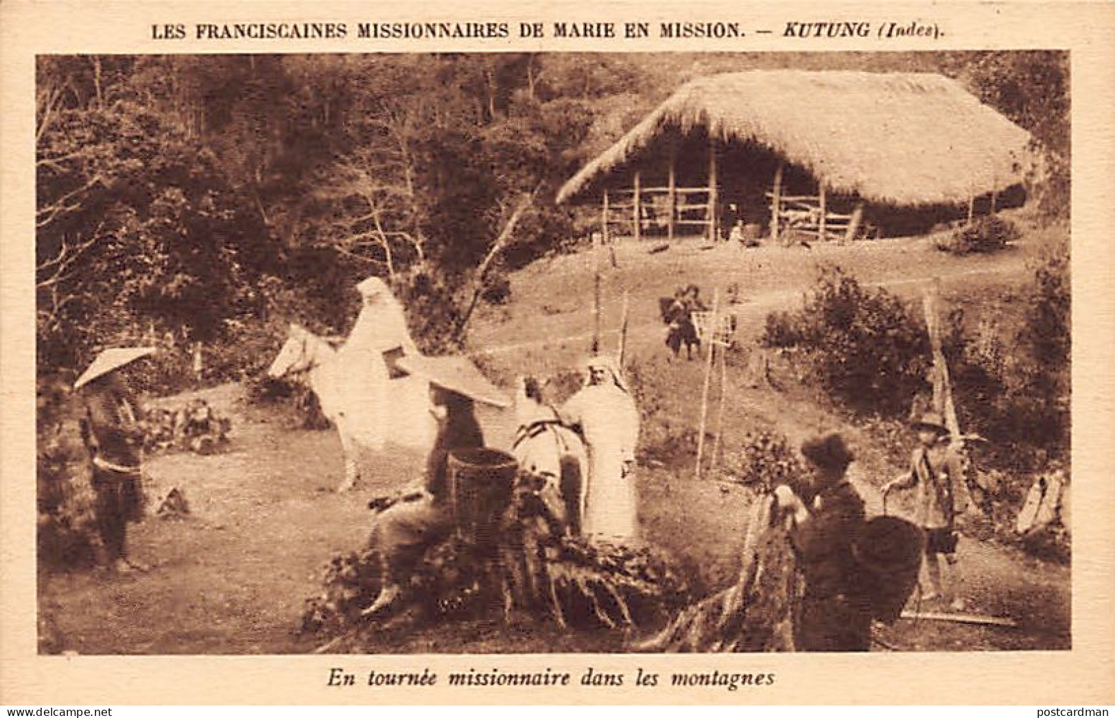 India - KUTUNG - Missionaries On Tour In The Mountains - Publ. Franciscan Missionaries Of Mary  - Indien