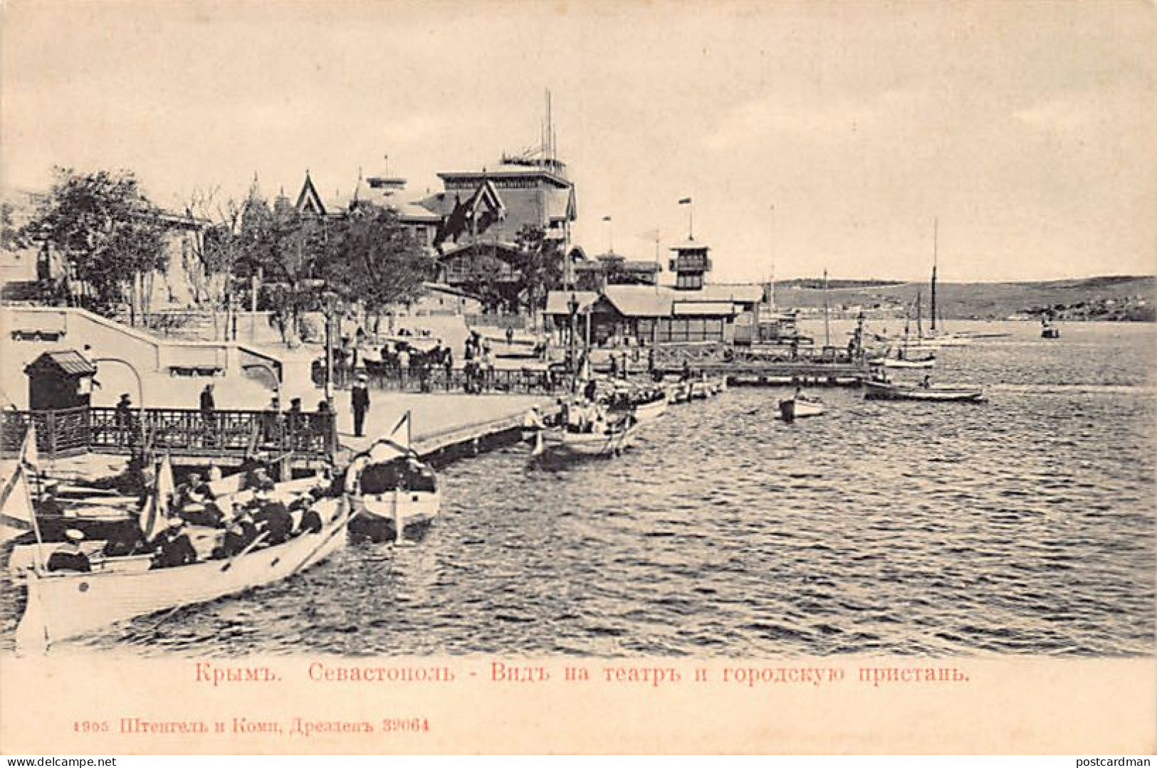 Ukraine - SEVASTOPOL - The Theater And City Pier - Year 1905 - Publ. Stengel & Co. 39064 - Ukraine