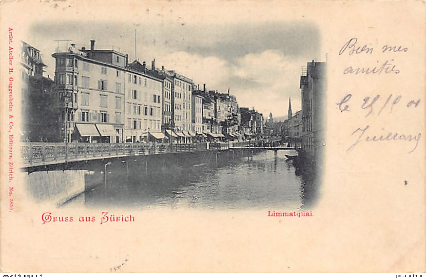ZÜRICH - Limmatquai - Verlag H. Guggenheim & Co 3850 - Zürich