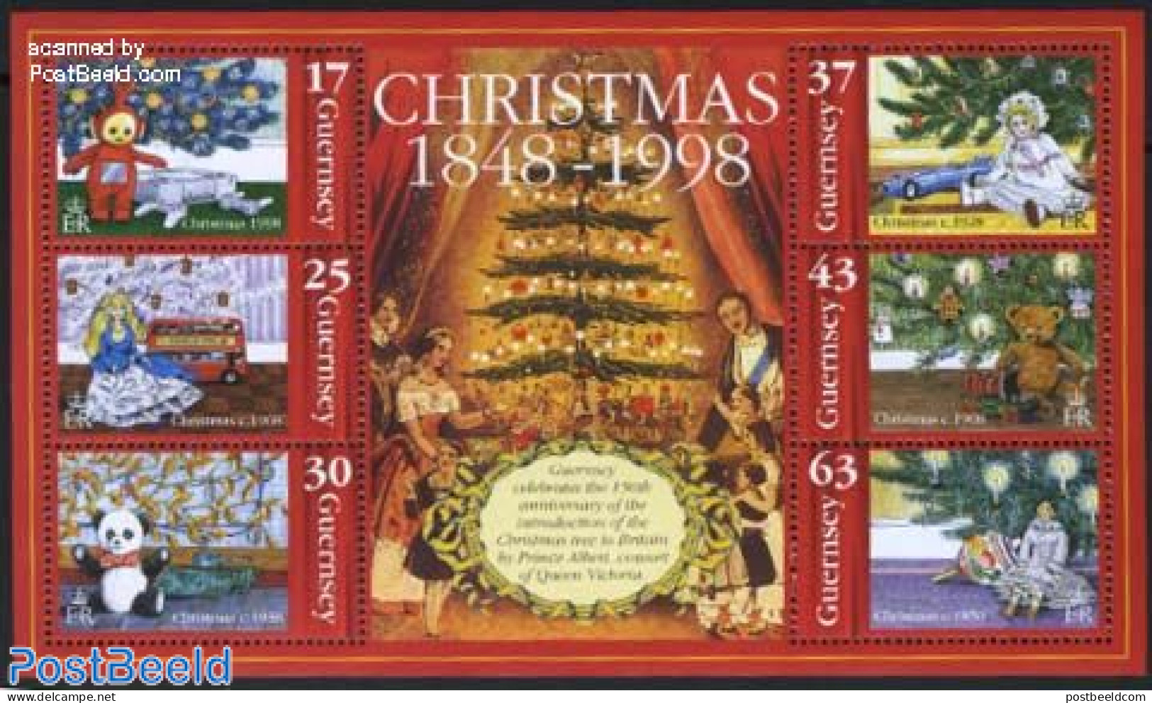Guernsey 1998 Christmas S/s, Mint NH, Religion - Various - Christmas - Teddy Bears - Toys & Children's Games - Christmas
