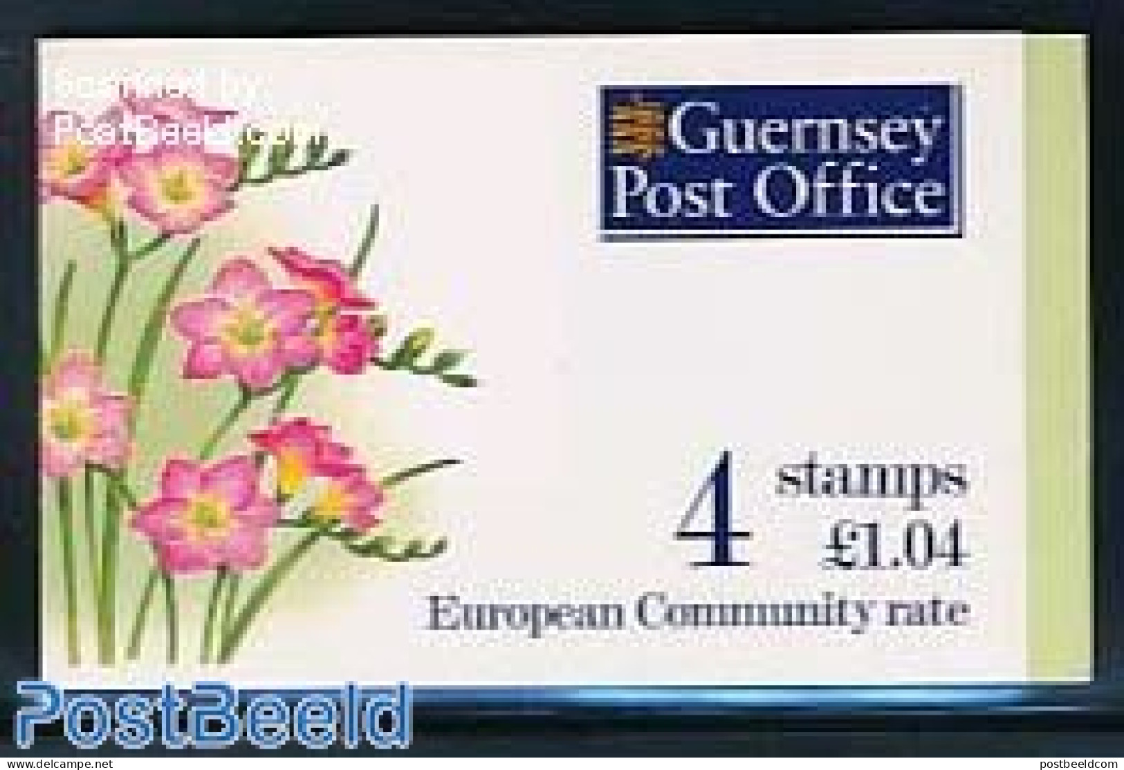Guernsey 1997 Flowers Booklet (4x26p), Mint NH, Nature - Flowers & Plants - Stamp Booklets - Unclassified