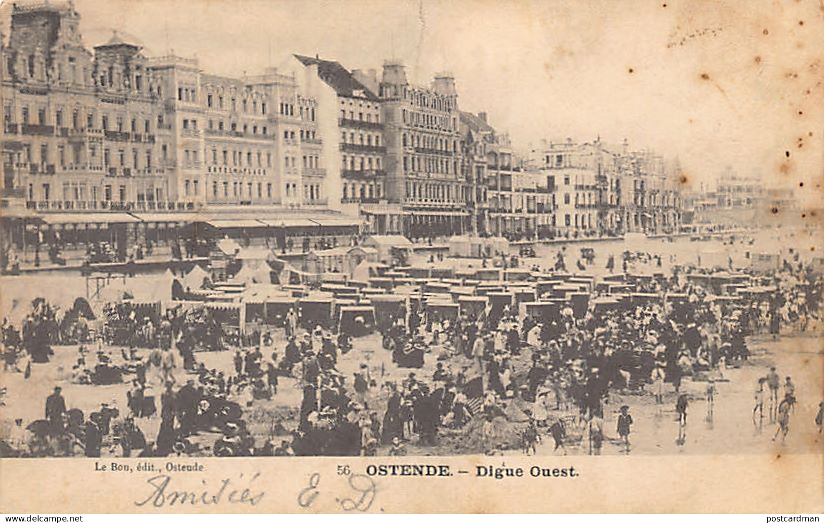 OOSTENDE (W. Vl.) Digue Ouest - Ed. Le Bon 56 - Oostende