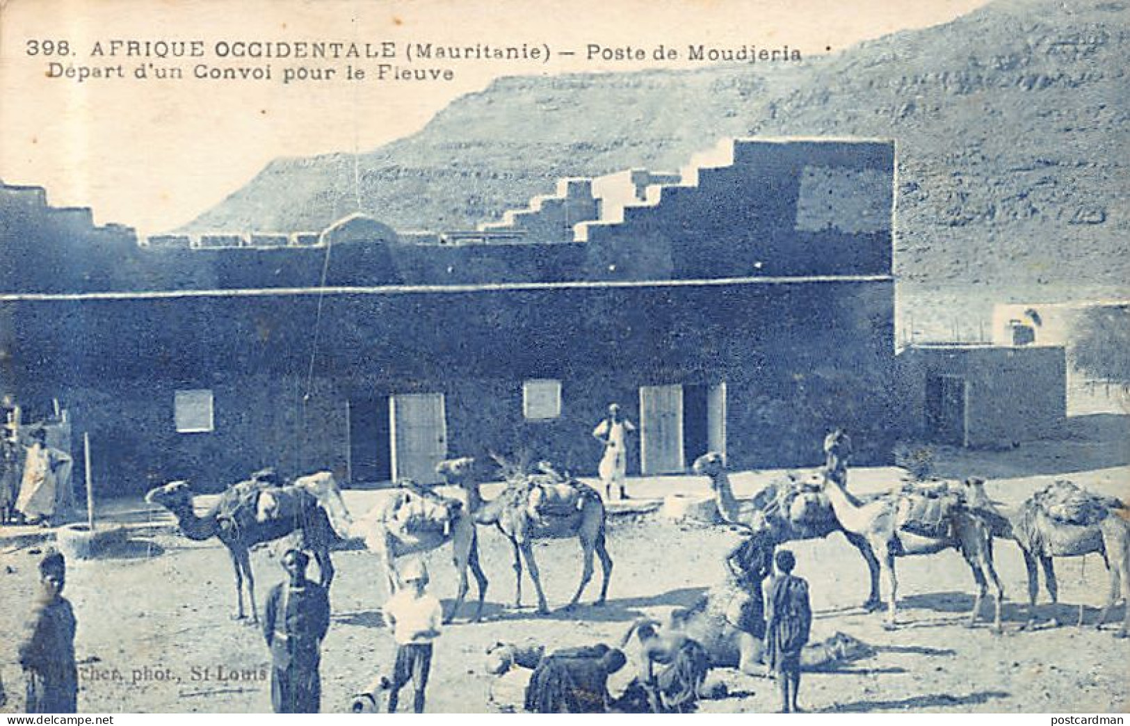 MAURITANIE - Poste De Moudjeria - Départ D'un Convoi Pour Le Fleuve - Ed. P. Tacher 398 - Mauritania