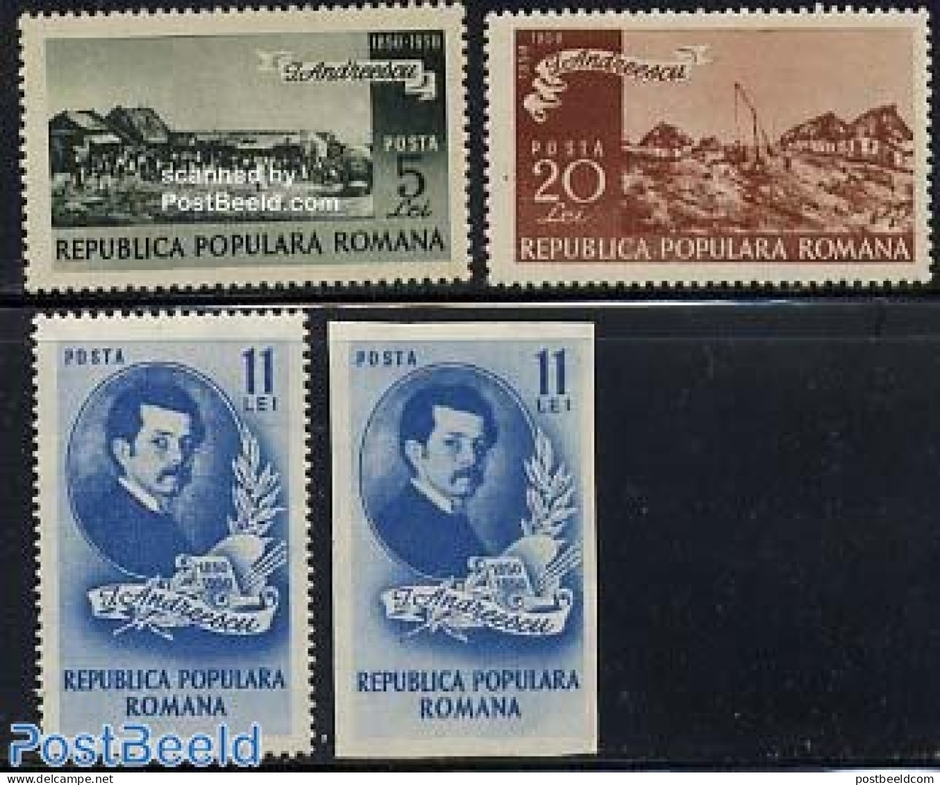 Romania 1950 I. Andreescu 4v, Mint NH, Art - Self Portraits - Unused Stamps