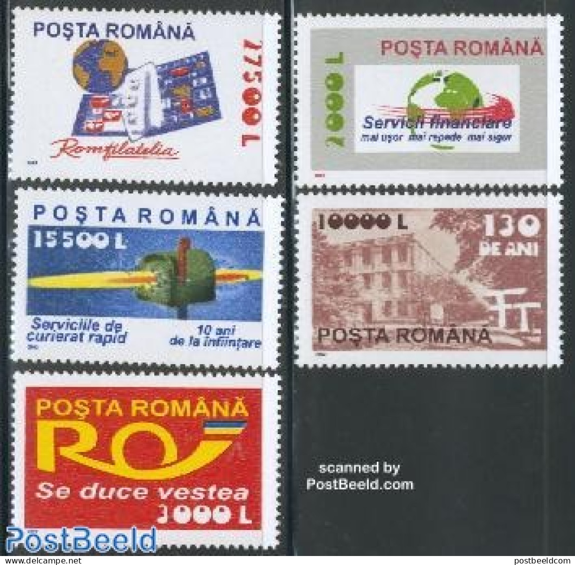Romania 2002 Definitives 5v, Mint NH, Various - Philately - Post - Globes - Unused Stamps