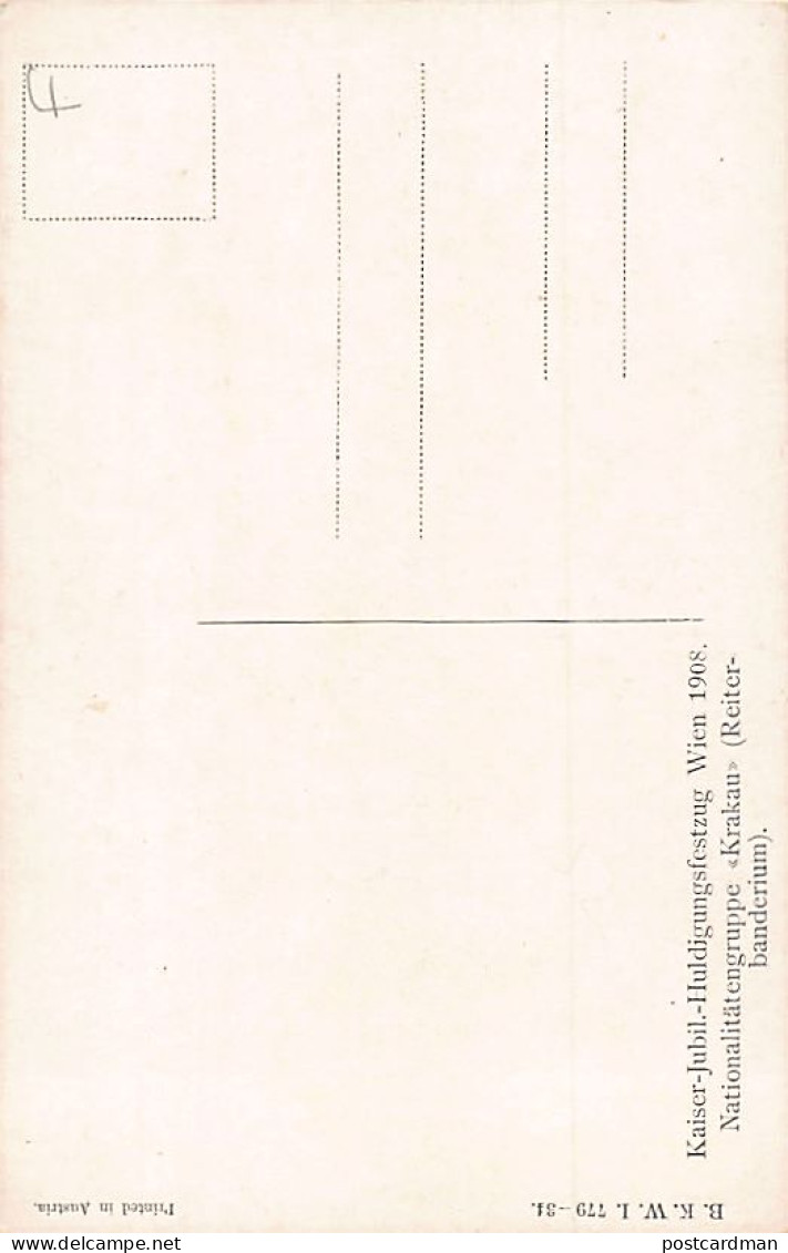 Österreich - Wien - Kaiser-Jubil.-Huldigungsfestzug - Jahre 1908 - Nationalitëtengruppe Tirol - Verlag B. K. W. I. 779-3 - Vienna Center