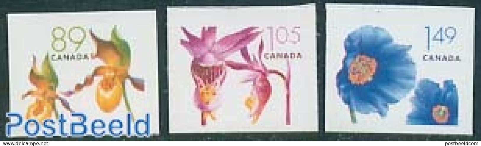 Canada 2005 Orchids 3v S-a, Mint NH, Nature - Flowers & Plants - Orchids - Unused Stamps