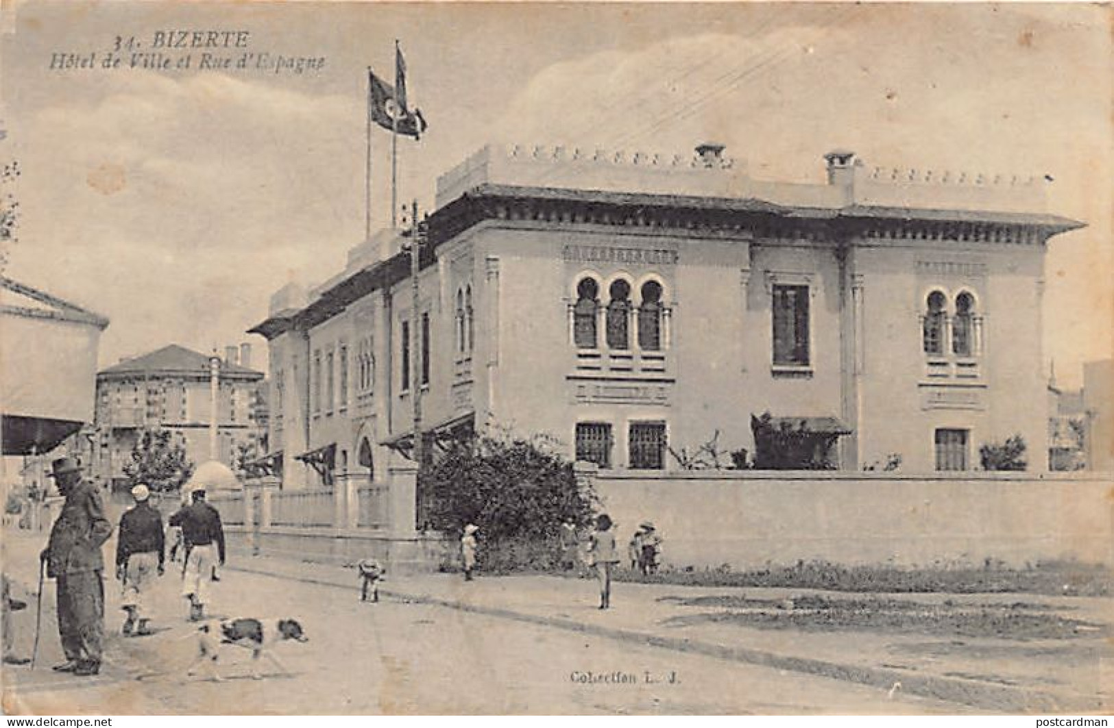 BIZERTE - Hôtel De Ville Et Rue D'Espagne - Ed. L.J. 34 - Tunisia