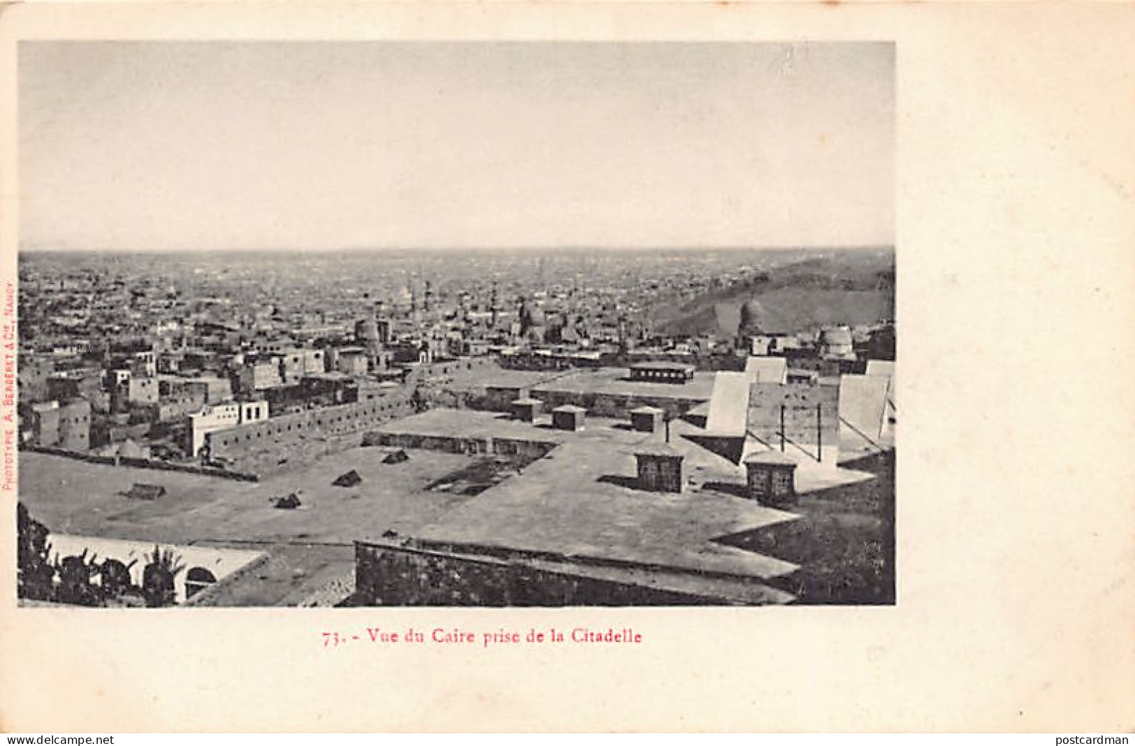 Egypt - CAIRO - Bird's Eye View From The Citadel - Publ. A. Bergeret & Cie.  - Cairo