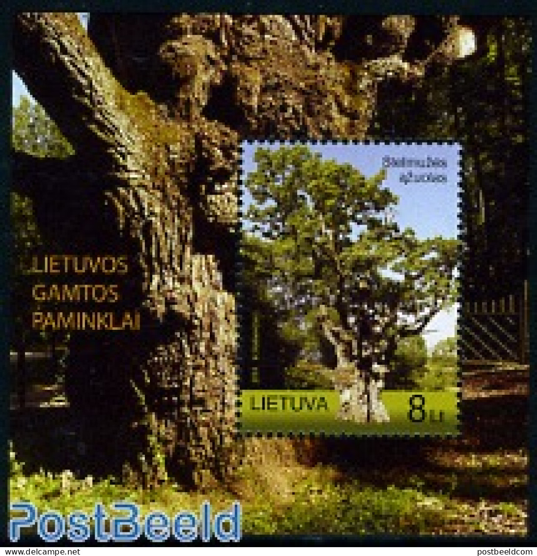 Lithuania 2010 Stelmuze Oak S/s, Mint NH, Nature - Trees & Forests - Rotary Club