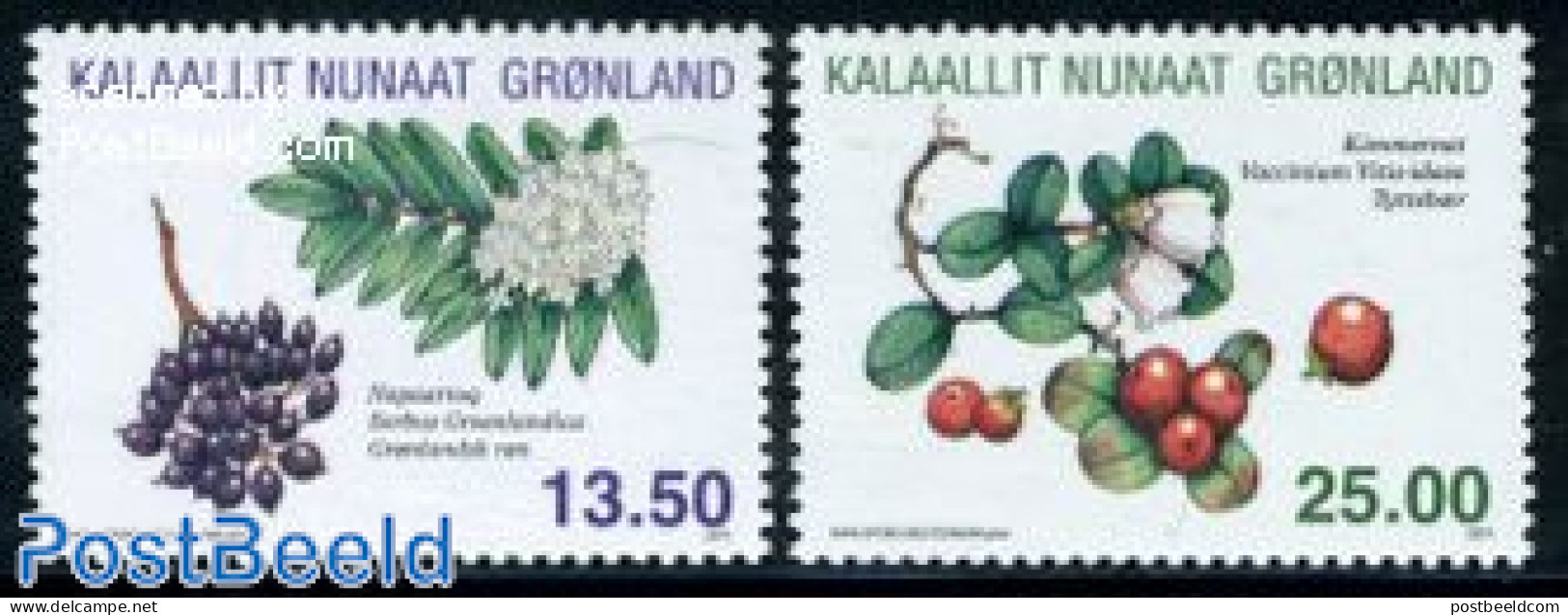 Greenland 2011 Herbs 2v, Mint NH, Nature - Flowers & Plants - Fruit - Unused Stamps