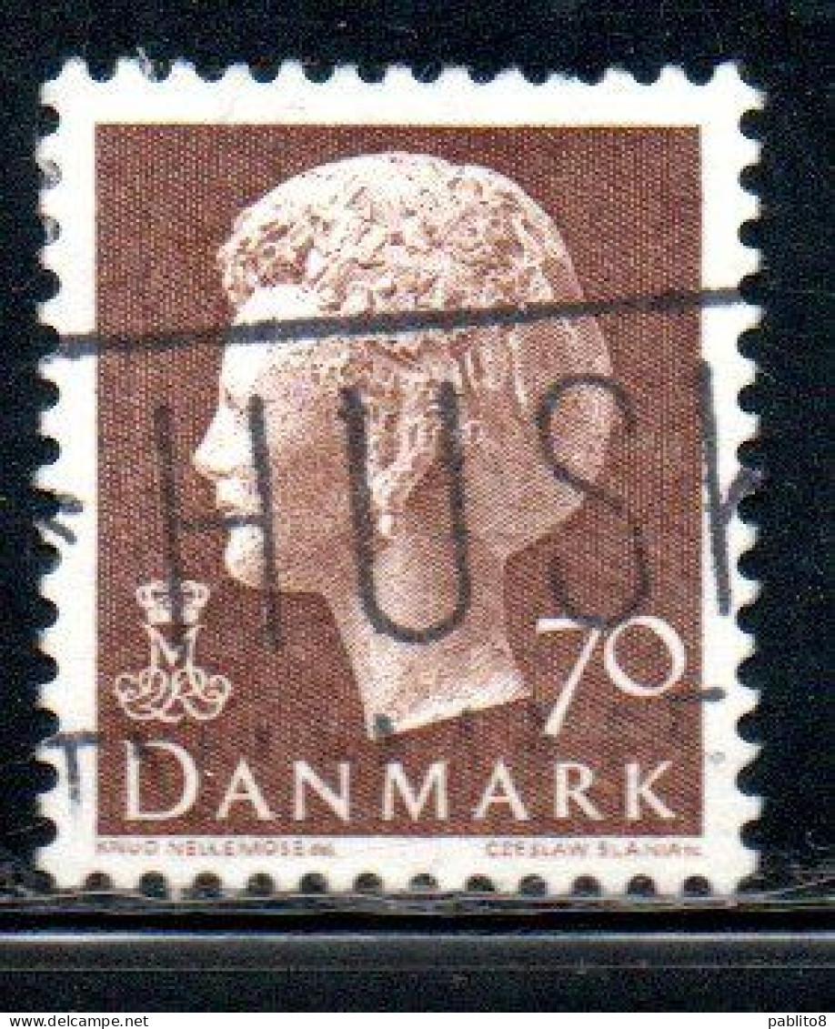 DANEMARK DANMARK DENMARK DANIMARCA 1974 1981 QUEEN MARGRETHE 70o USED USATO OBLITERE' - Gebraucht
