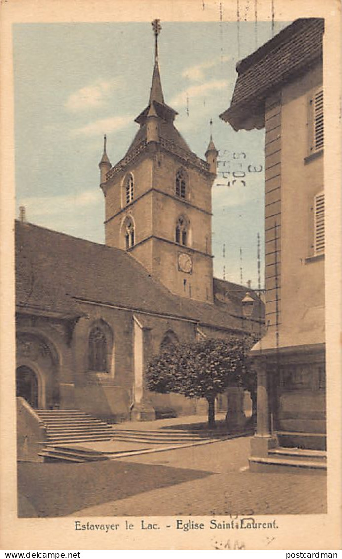 ESTAVAYER LE LAC (FR) Eglise Saint-Laurent - Ed. Rossier 809 - Fribourg