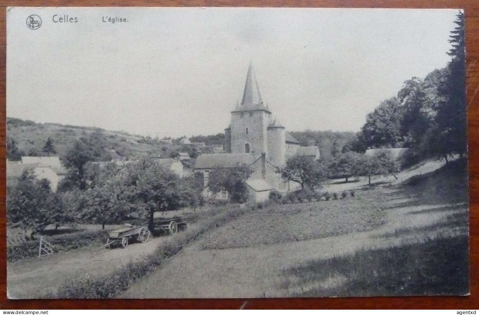 HOUYET - CELLES - EGLISE - ATTELAGE - FELDPOST - Houyet