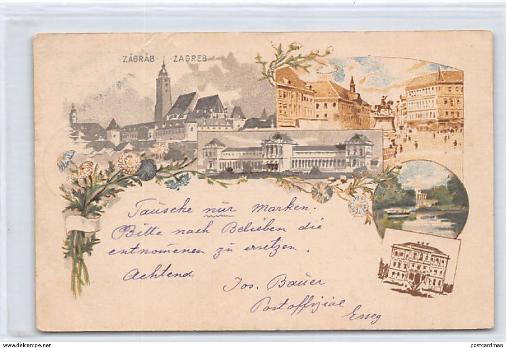 Croatia - ZAGREB - Litho - Year 1900 - Publ. Stamped Postcard (Austro-Hungarian Post)  - Croatia